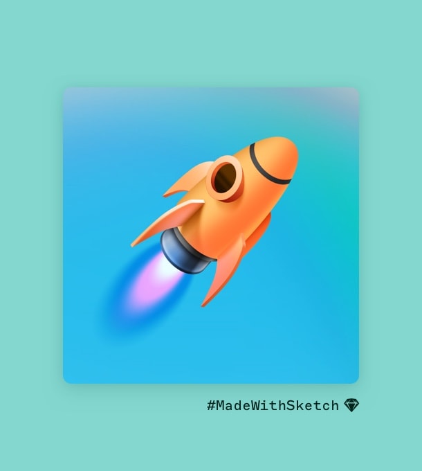 A rocket icon design from Prekesh at Sketch