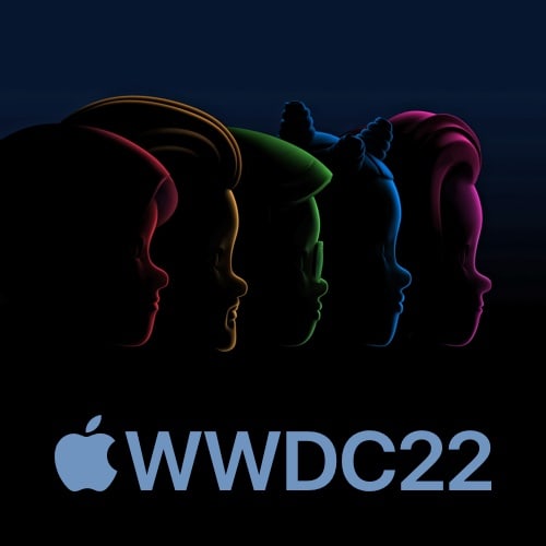 WWDC 2022 logo of multiple face silhouettes